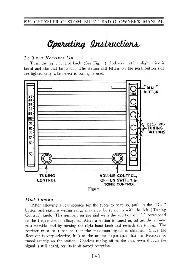 1939 Chrysler Radio Manual Page 10